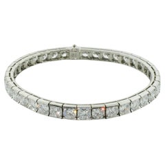 Gübelin 18K White Gold & Diamond Line Bracelet – 12.20 cts. of Pure Brilliiance