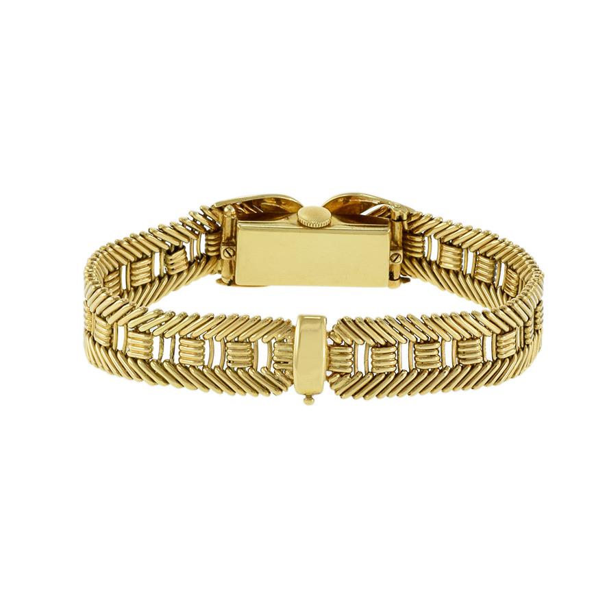 Women's Gubelin 18K Yellow Gold Cocktail Watch For Sale