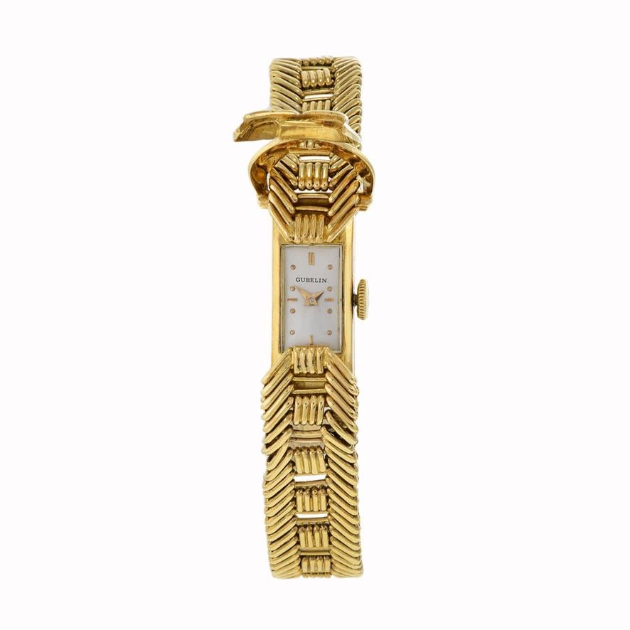 Gubelin Montre cocktail en or jaune 18 carats en vente 1