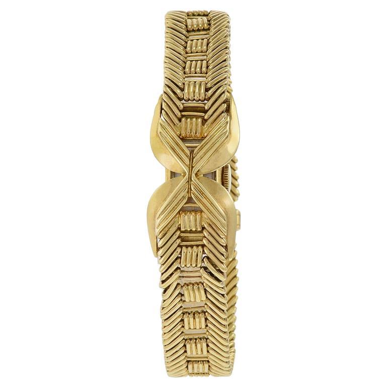 Gubelin 18K Yellow Gold Cocktail Watch For Sale