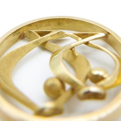 Gübelin 18 Karat Yellow Gold Pisces Zodiac Astrological Symbol Pendant/Charm