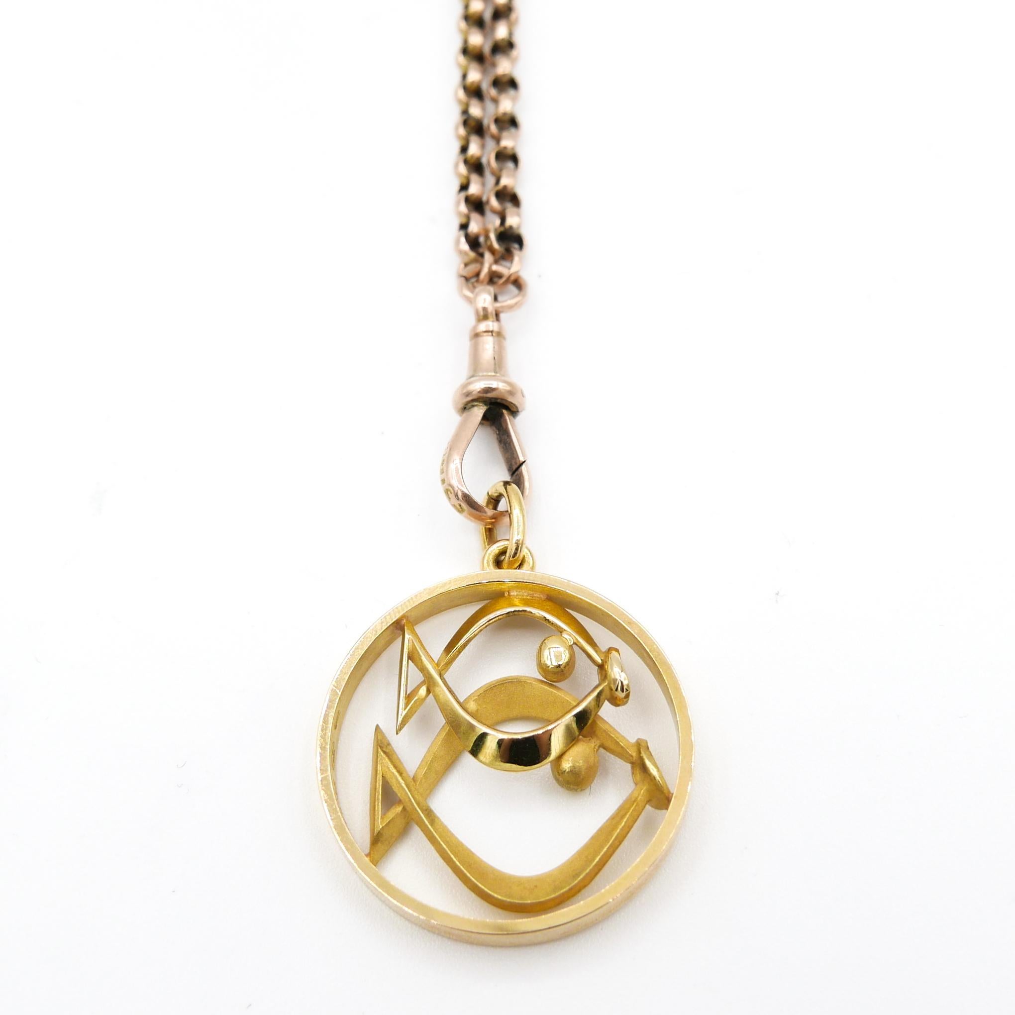 gold pisces charm