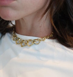 GÜBELIN 1960 Collana scultorea svizzera in oro 18Kt con 4,20 carati di diamanti VS