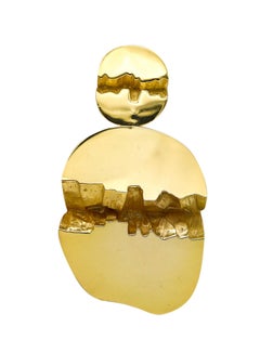 GUBELIN 1970 Colgante Gran Cañón Fracturado En Oro Amarillo Macizo De 18 Quilates