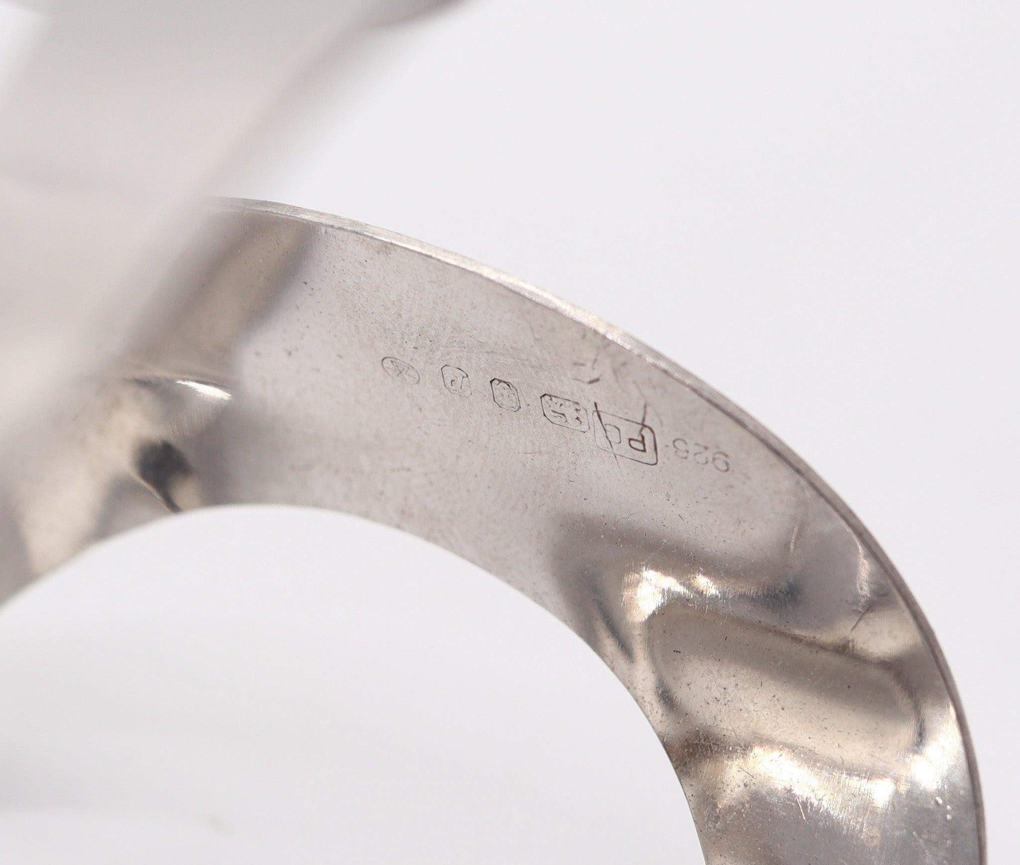 GUBELIN 1970 Lady G Aerodynamic Retro-Manschettenuhrarmband aus 925 Sterlingsilber 2