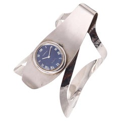 GUBELIN 1970 Lady G Aerodynamic Retro-Manschettenuhrarmband aus 925 Sterlingsilber