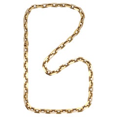 Gübelin 1970 Zurich Long Sautoir Necklace Chain in Two Tones of 18kt Gold