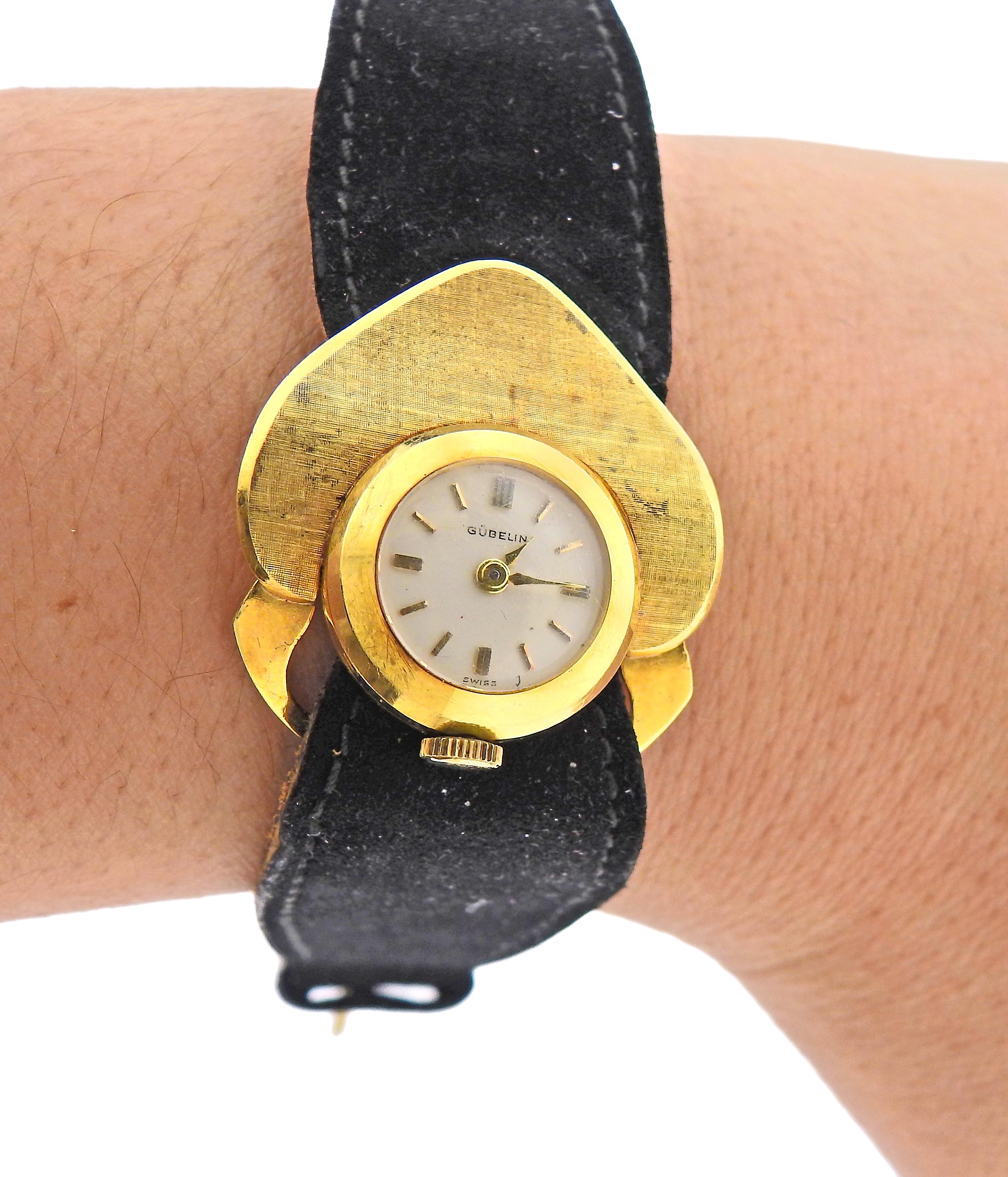 gubelin 18k gold watch