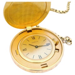 Gubelin $20 Coin Pend Watch on 18K Yellow Gold box-chain