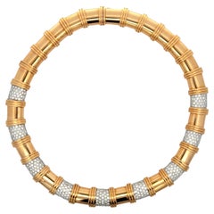 Gubelin 9ctw Diamond Collar Necklace 18K Yellow Gold