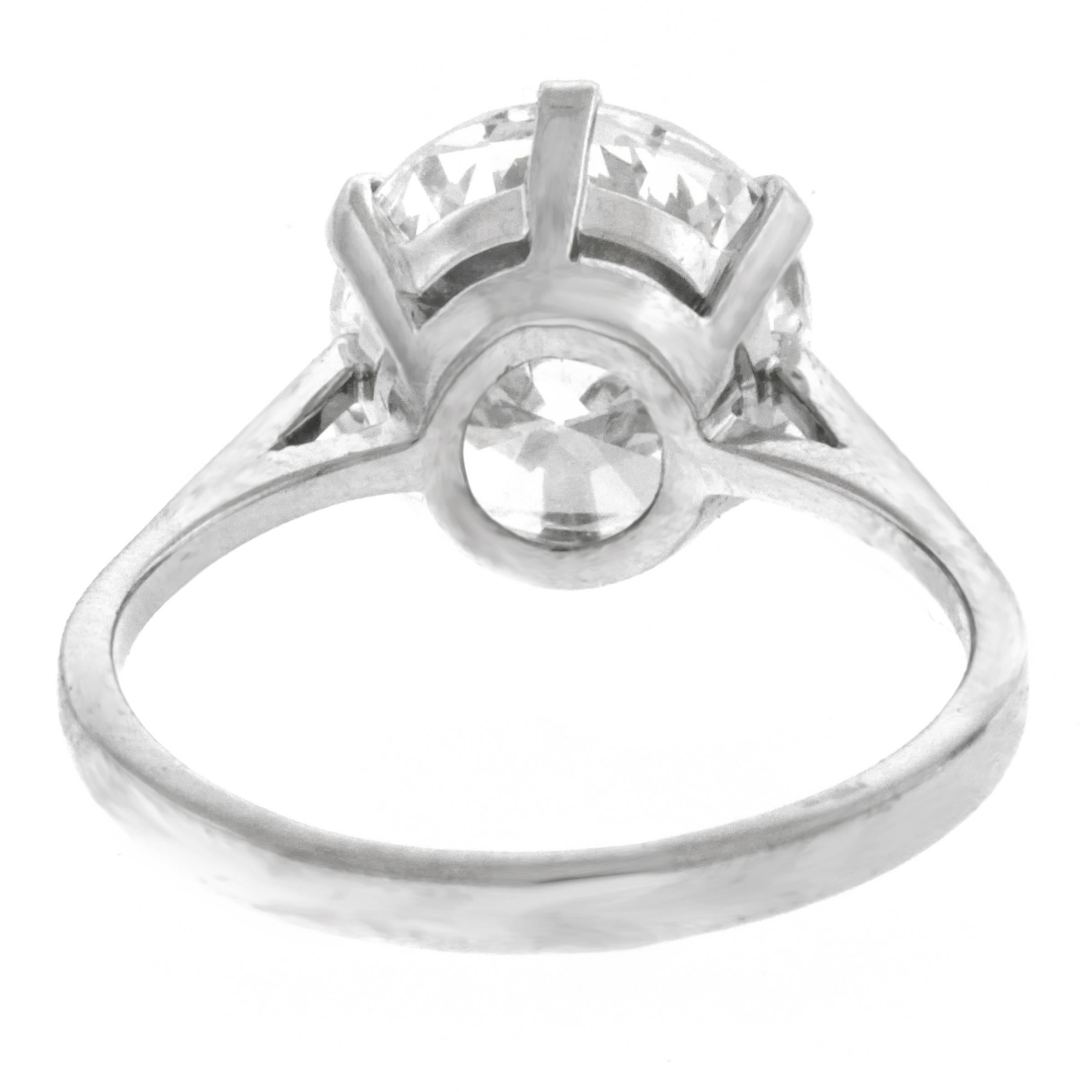 Gubelin Art Deco 3.86 Carat Diamond Engagement Ring G VS1 SSEF Lab Report 1