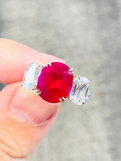 Gubelin Certificate 5.18 Ct No heated Burma Ruby