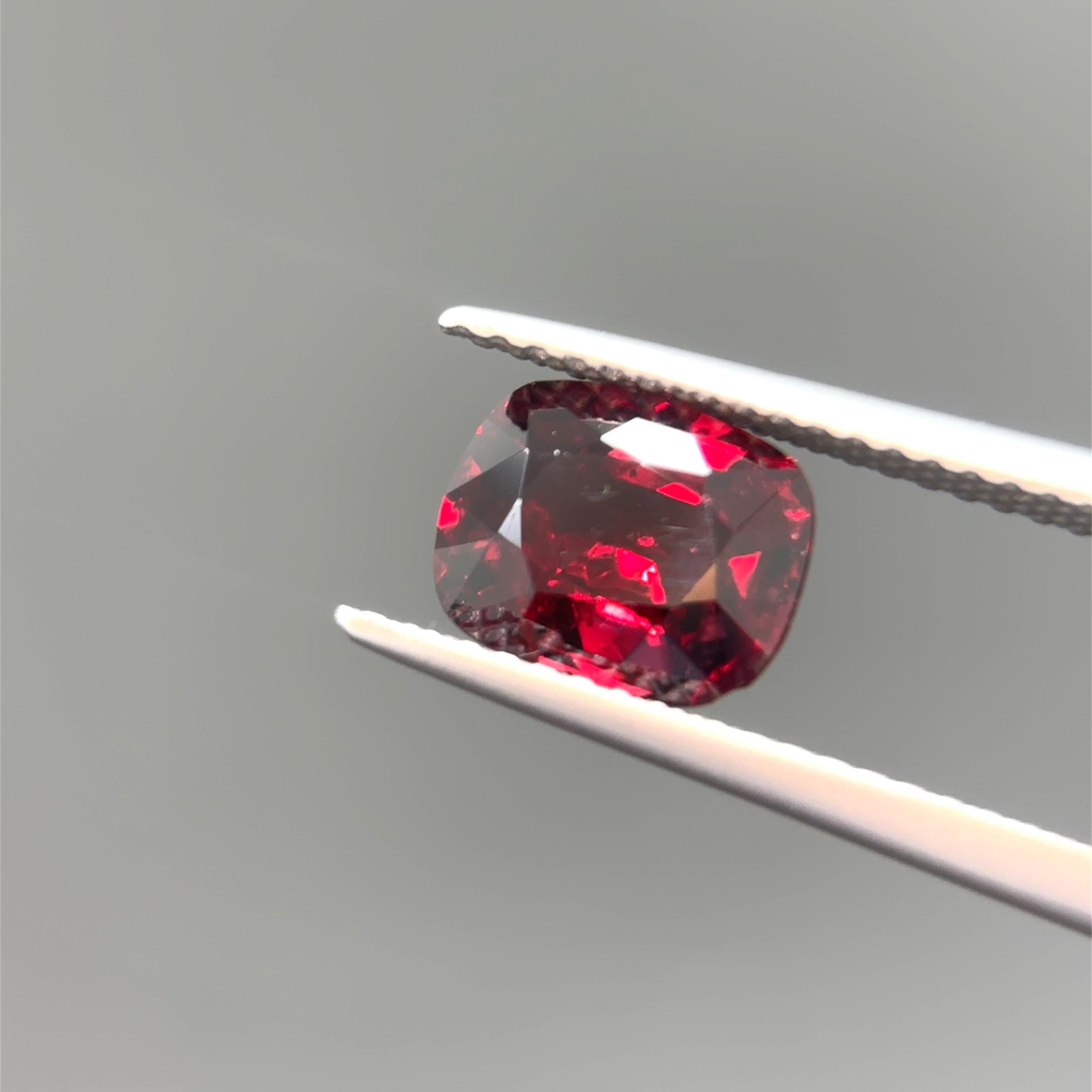 Gubelin Certified 2.03 Carat Burma No Heat Ruby Diamond Platinum Ring 1