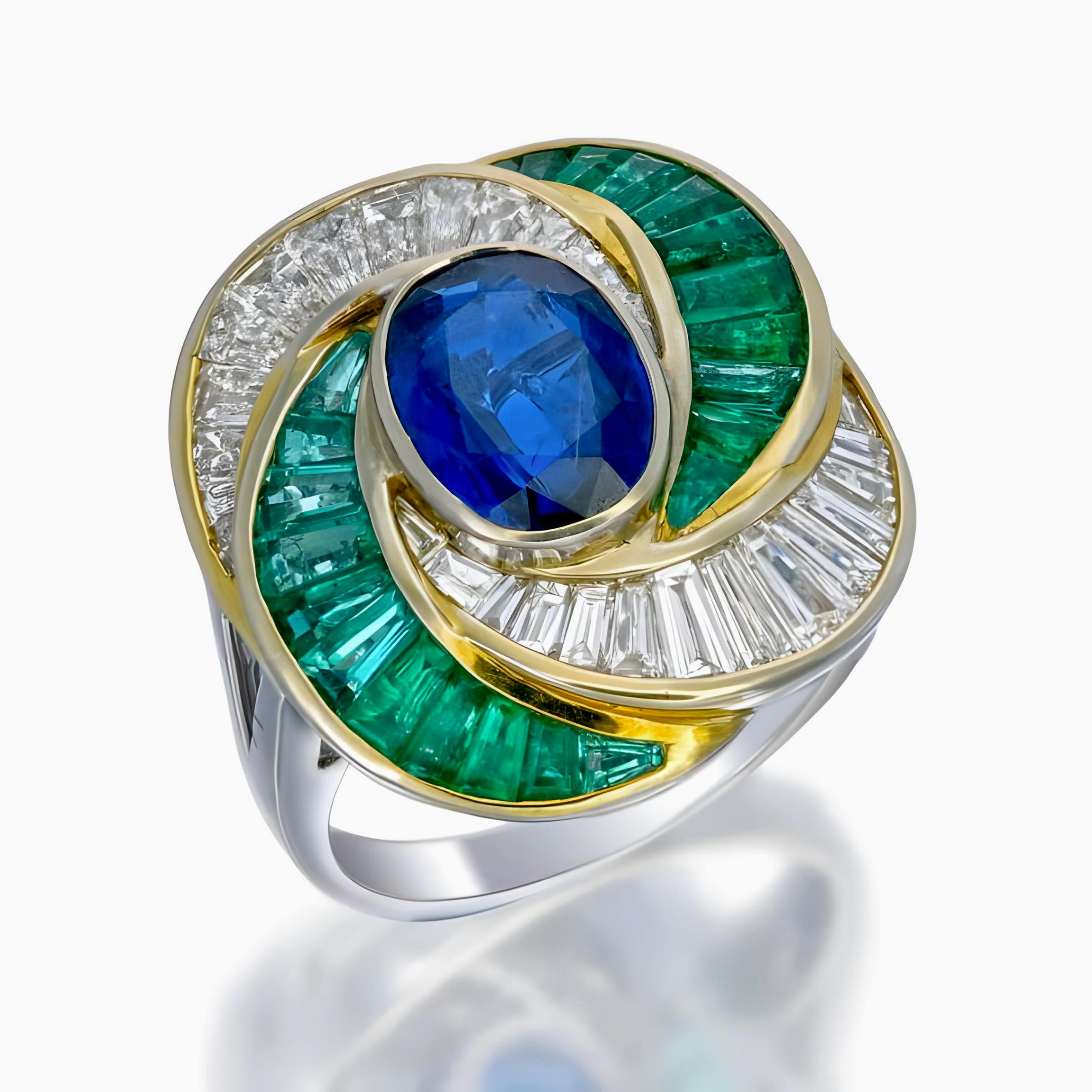 Gubelin Certified 3.01 Cts. Burma No Heat Oval Cut Blue Sapphire Ring in 18K W/G In New Condition For Sale In Bangkok, TH