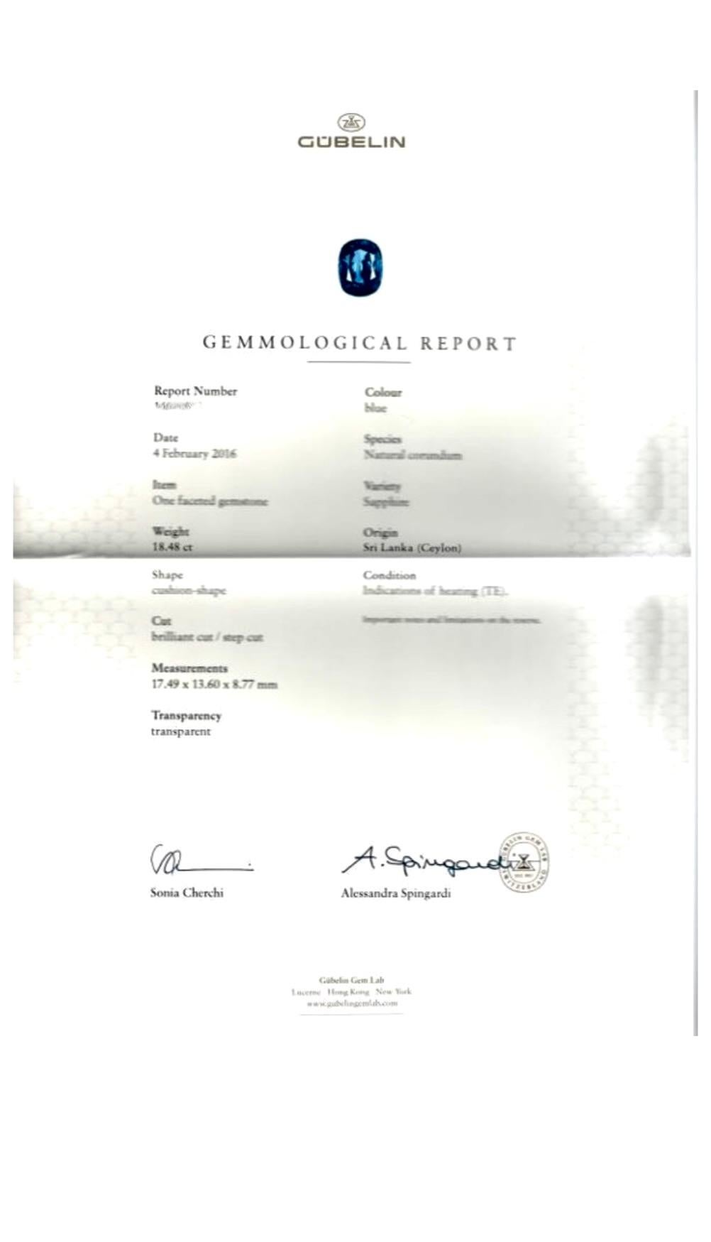 Gubelin Certified 37 CTW Ceylon Sapphire & Diamond Earrings, Important Item 13