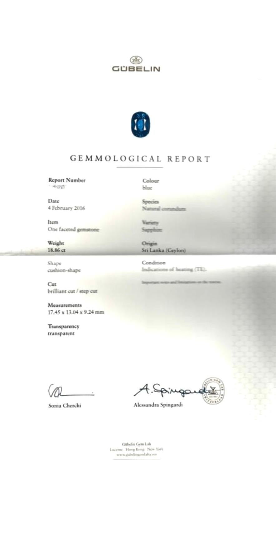 Gubelin Certified 37 CTW Ceylon Sapphire & Diamond Earrings, Important Item 14