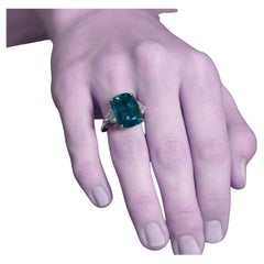 Gubelin Certified 4.82 Carat Minor Oil Investment grade Emerald Diamond Ring