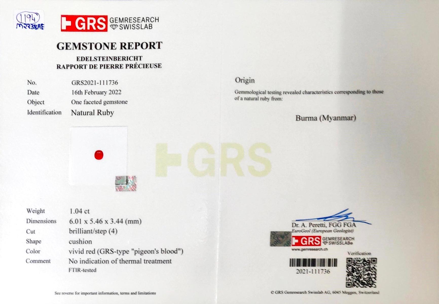 Gubelin Certified 6.51 Carat Burma Pigeon Blood No Heat Ruby Diamond Earrings In New Condition For Sale In Bangkok, TH