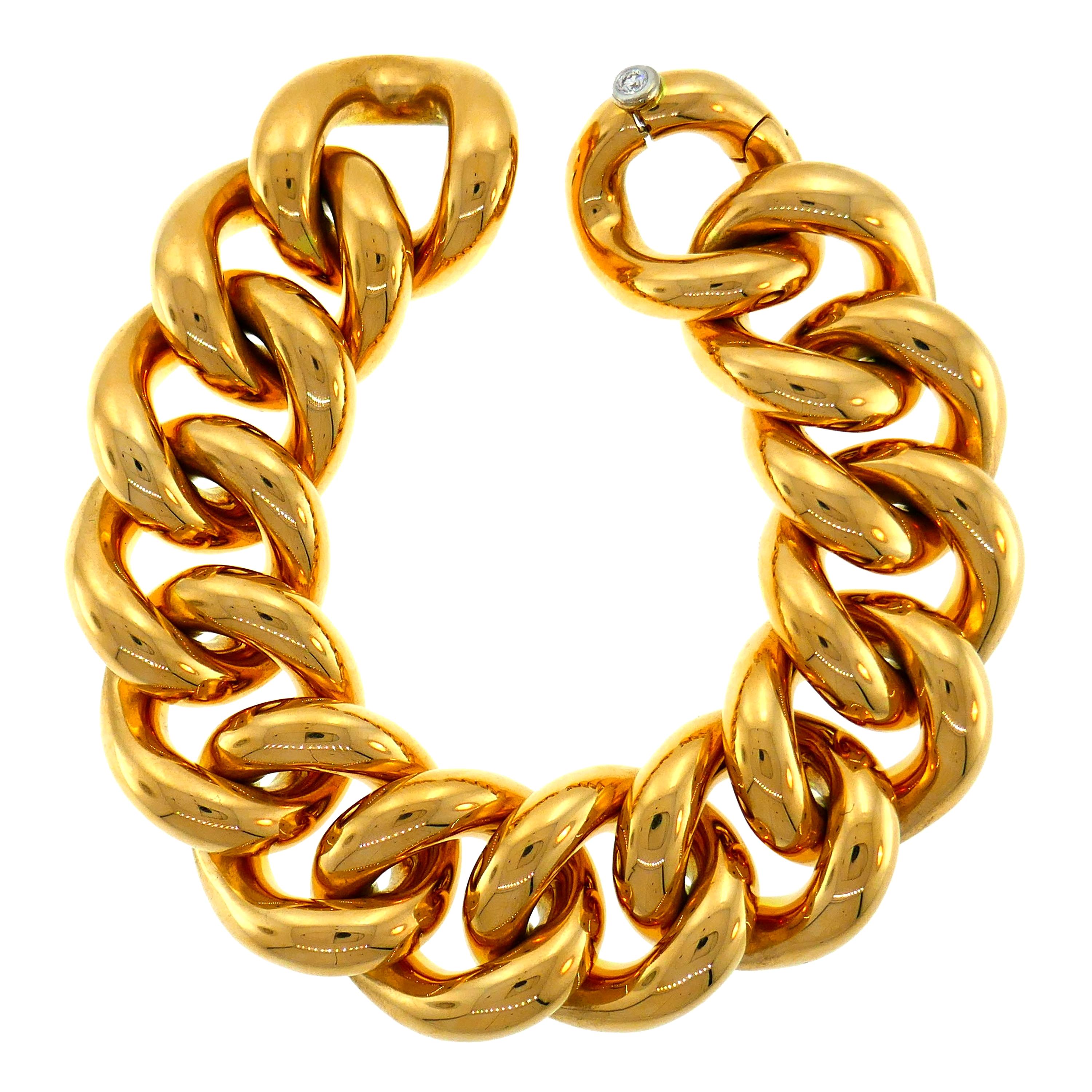 Gübelin Curb Link Yellow Gold Bracelet