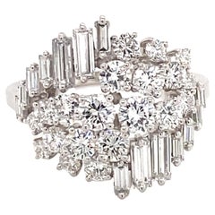 Vintage Gübelin Dazzling Diamond Ring in 18K White Gold