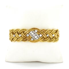 Bracelet de diamants Gübelin en or jaune 18 carats et platine