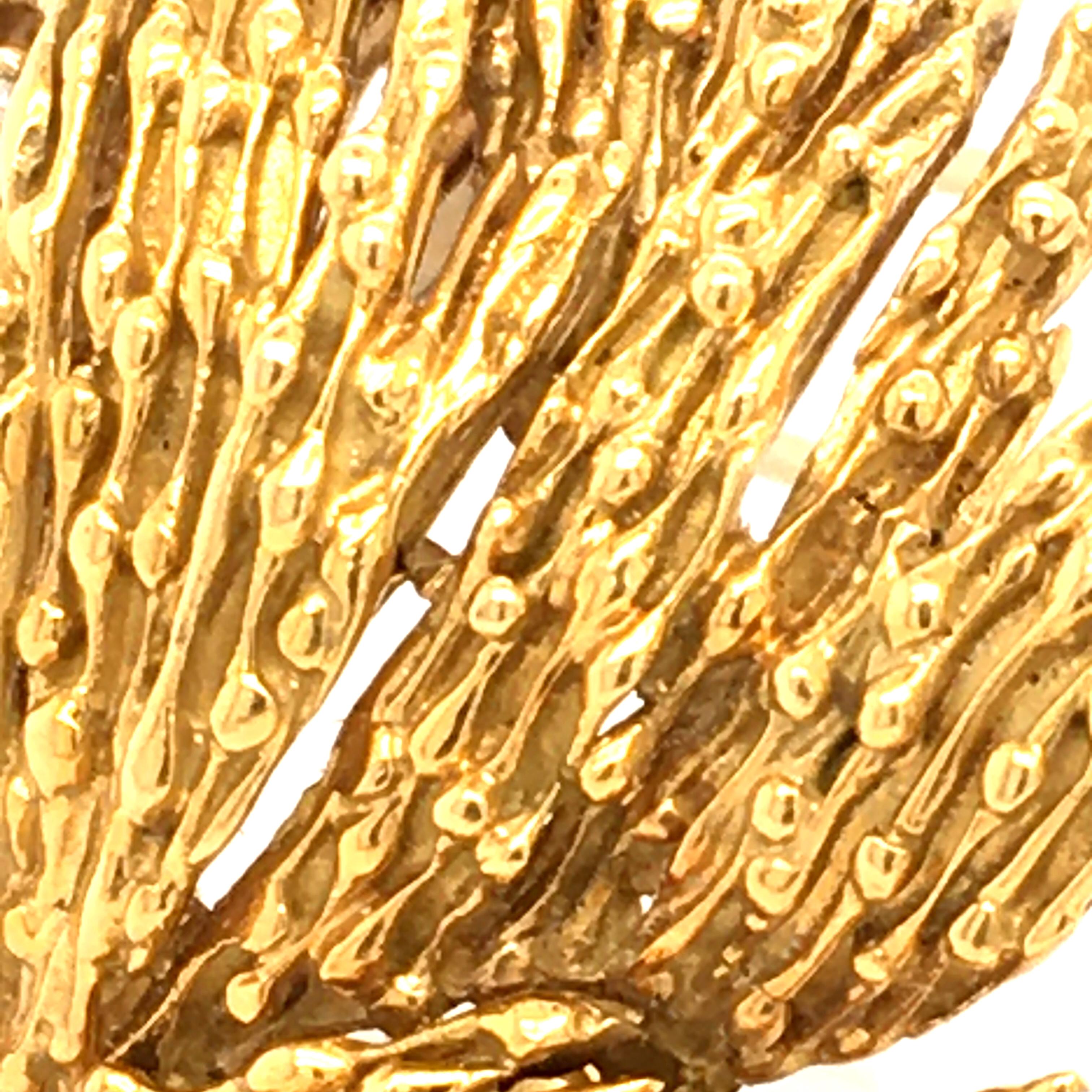 Women's or Men's Gubelin Diamond Brooch in 18 Karat Yellow and White Gold