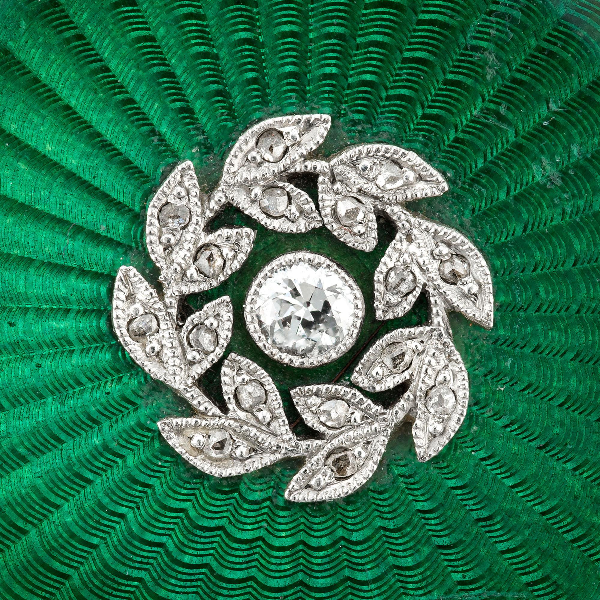 Women's Gubelin Diamond Enamel Platinum Gold Pendant Watch Necklace