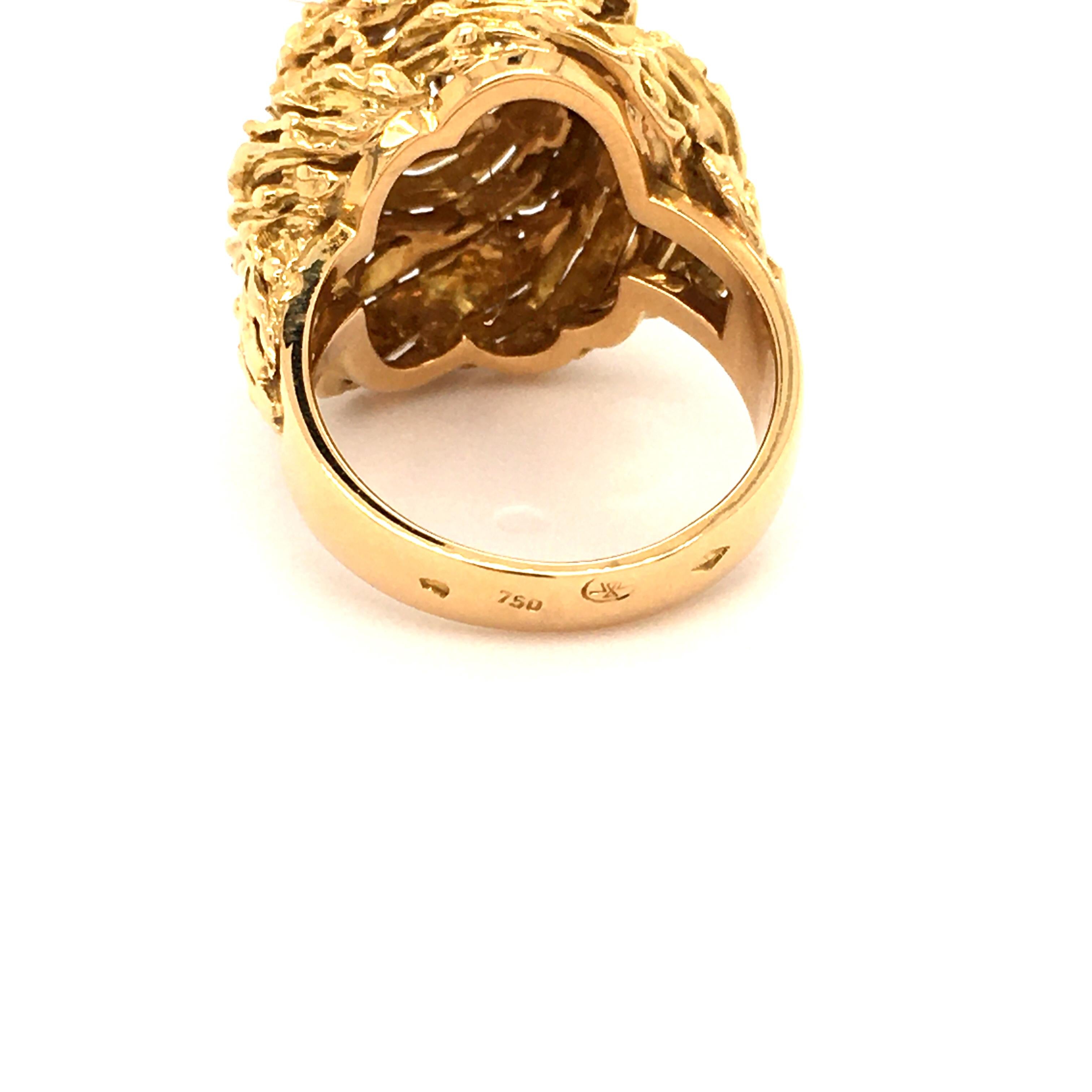 Gubelin Diamond Ring in 18 Karat Yellow and White Gold 4