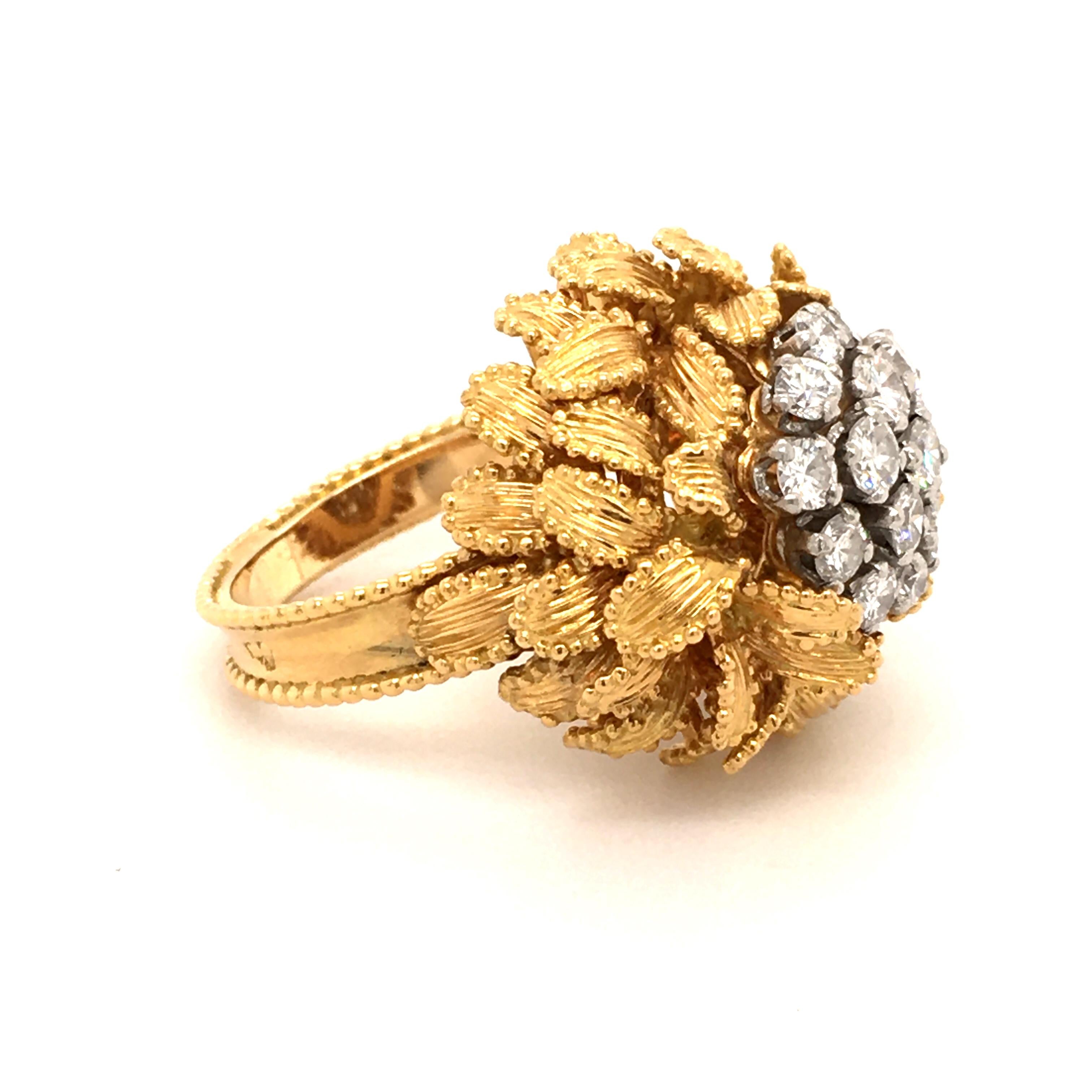 Gubelin Diamond Ring in 18 Karat Yellow and White Gold 1