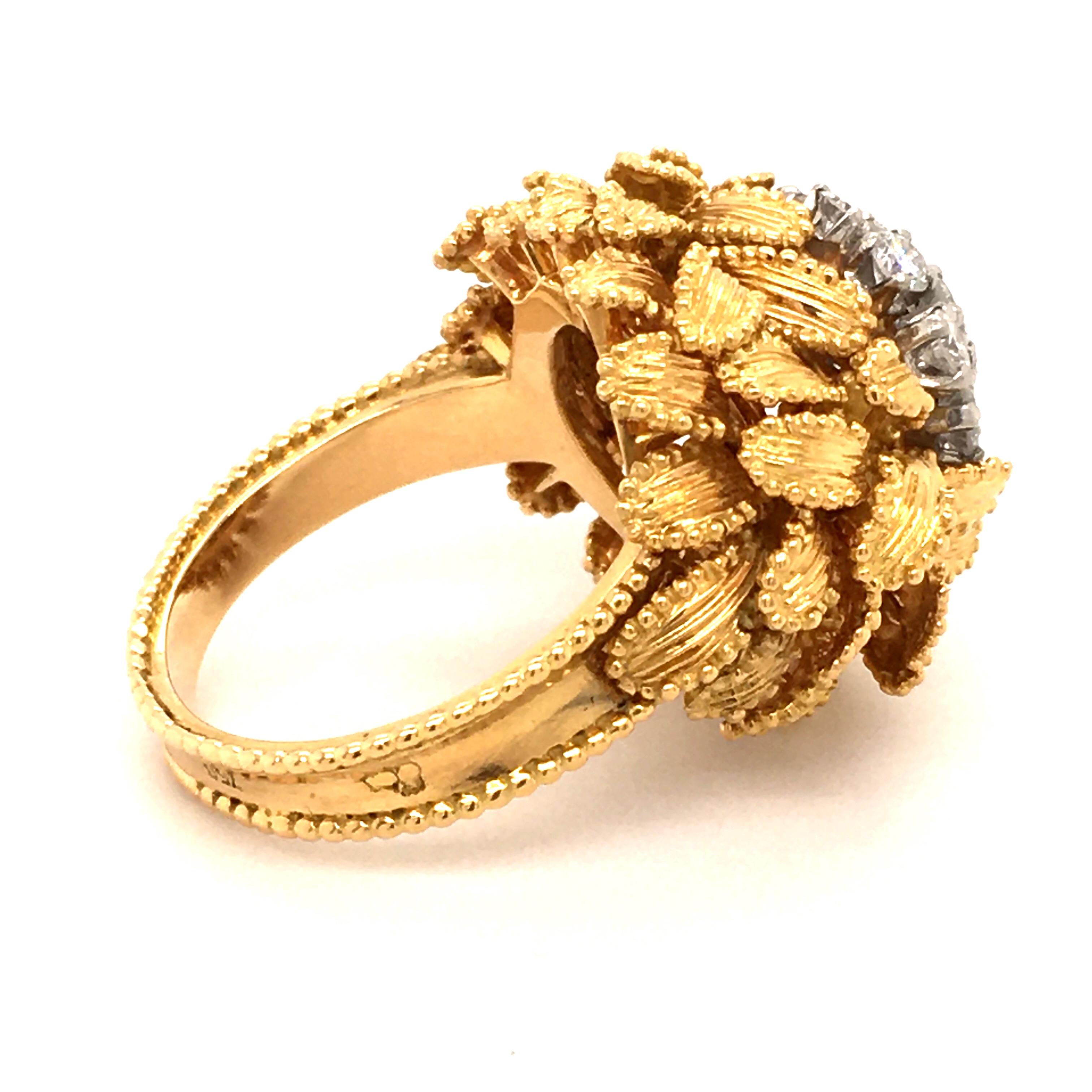 Gubelin Diamond Ring in 18 Karat Yellow and White Gold 3