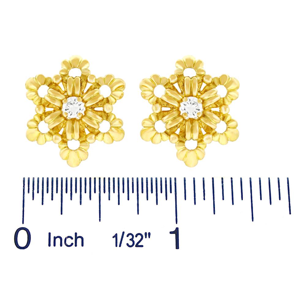 Gubelin Diamond Set Gold Earrings 1