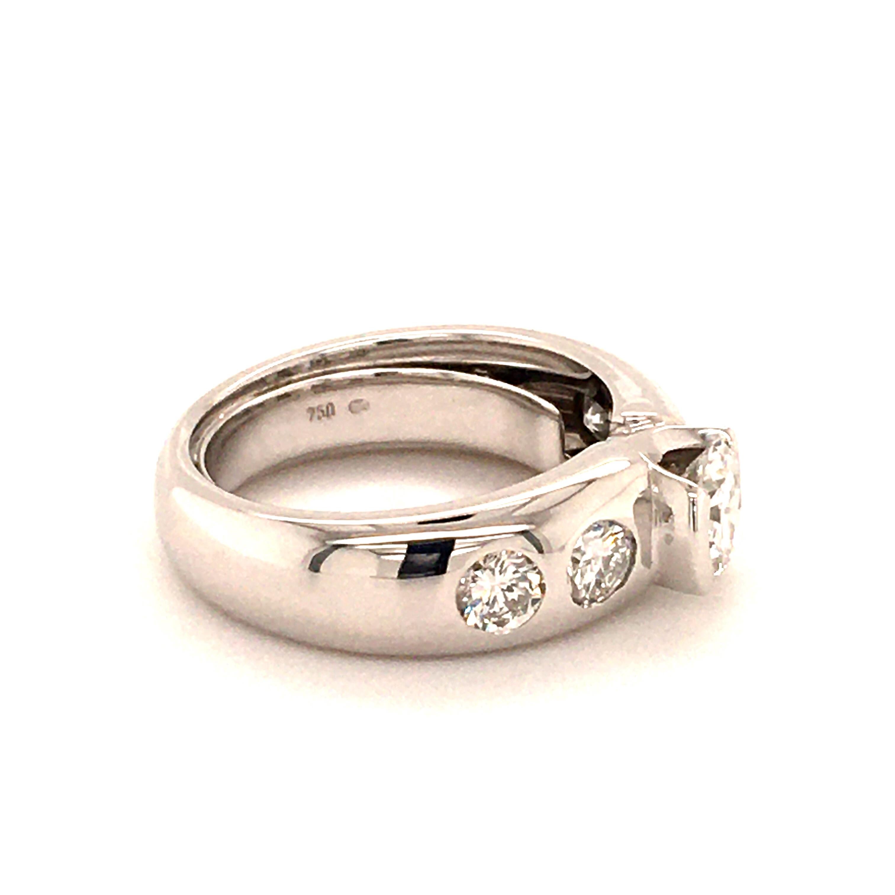 Women's or Men's Gübelin Diamond White Gold 750 Ring