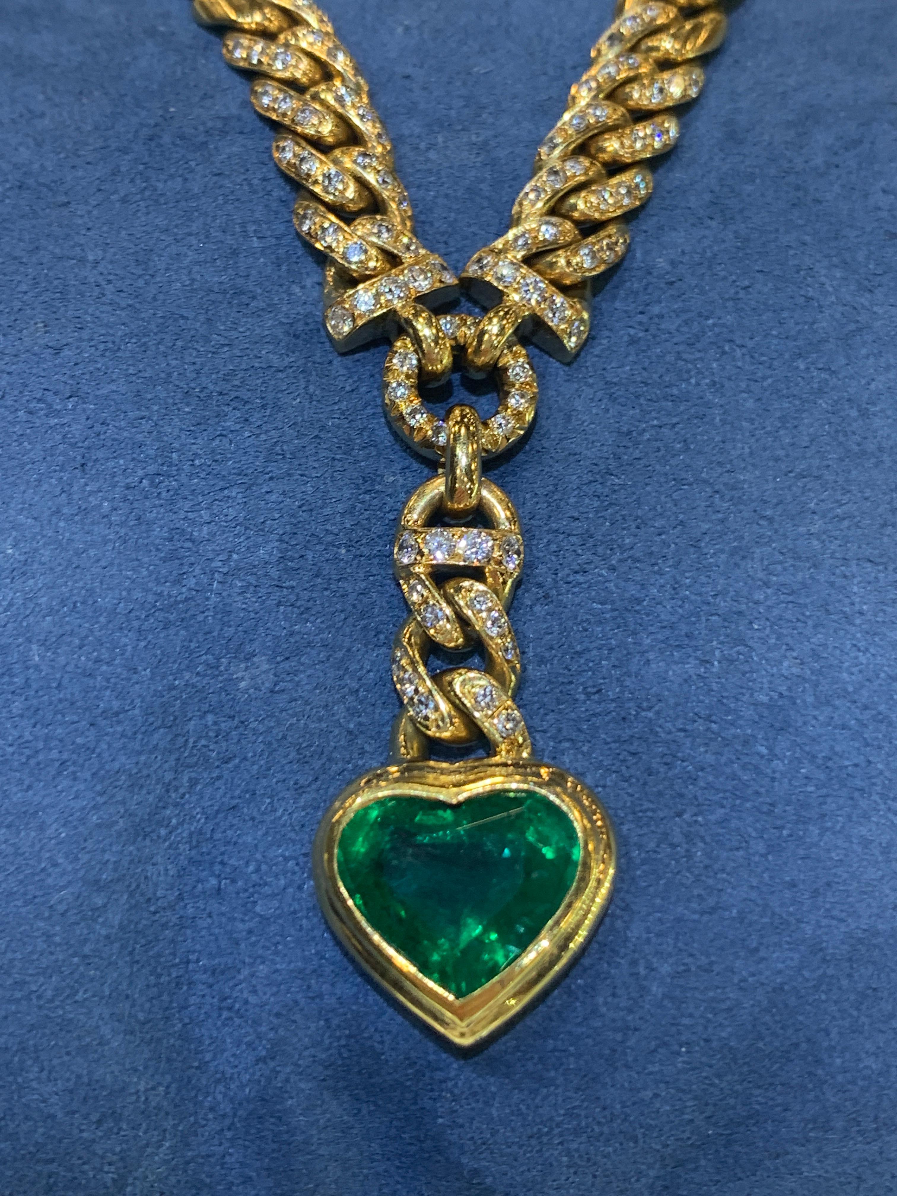 Women's Gubelin Emerald and Diamond Necklace