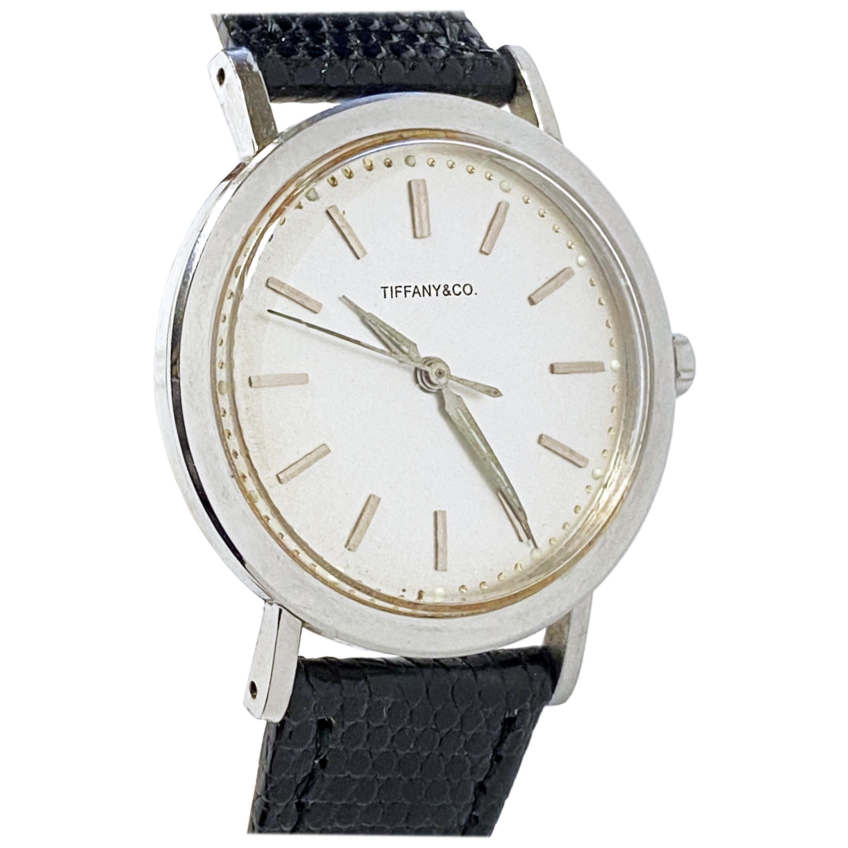 Gubelin for Tiffany & Co. Vintage Steel Automatic Wrist Watch