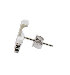 Gubelin Gold Diamond Aquarius Zodiac Sign Stud Earrings