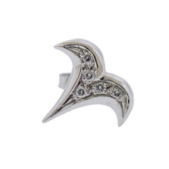 Gubelin Gold Diamond Aries Zodiac Sign Stud Earrings