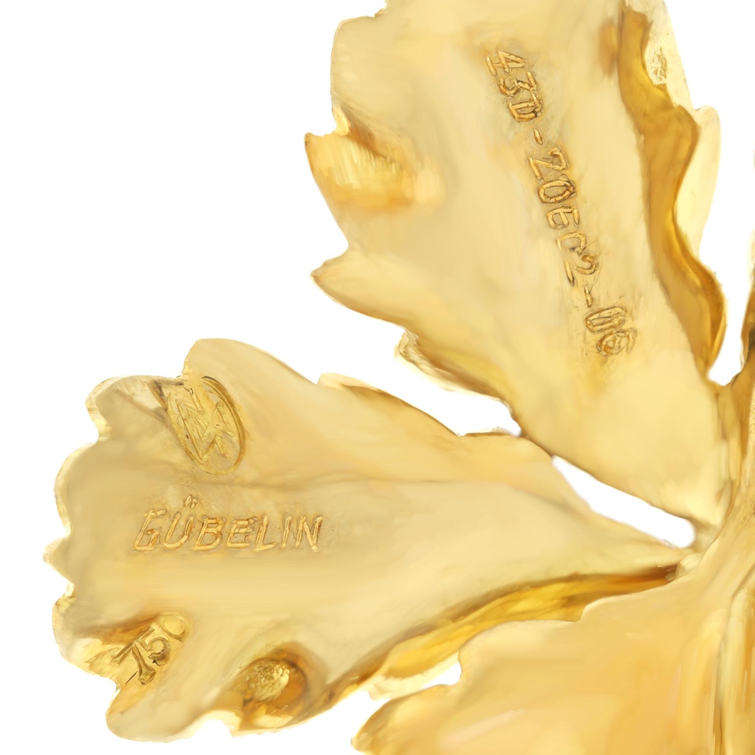 Gubelin Gold Leaf Brooch 1
