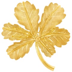 Gubelin Gold Leaf Brooch