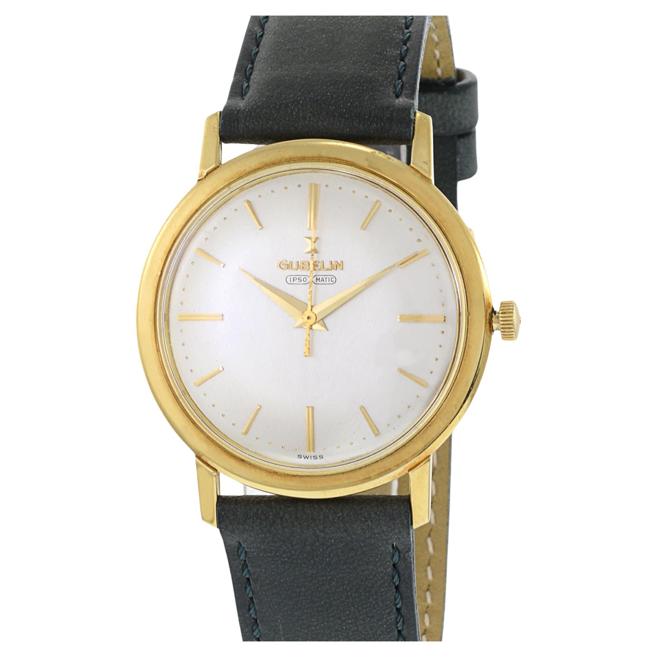 Gubelin Ipso Matic 18K Yellow Gold Automatic Watch For Sale