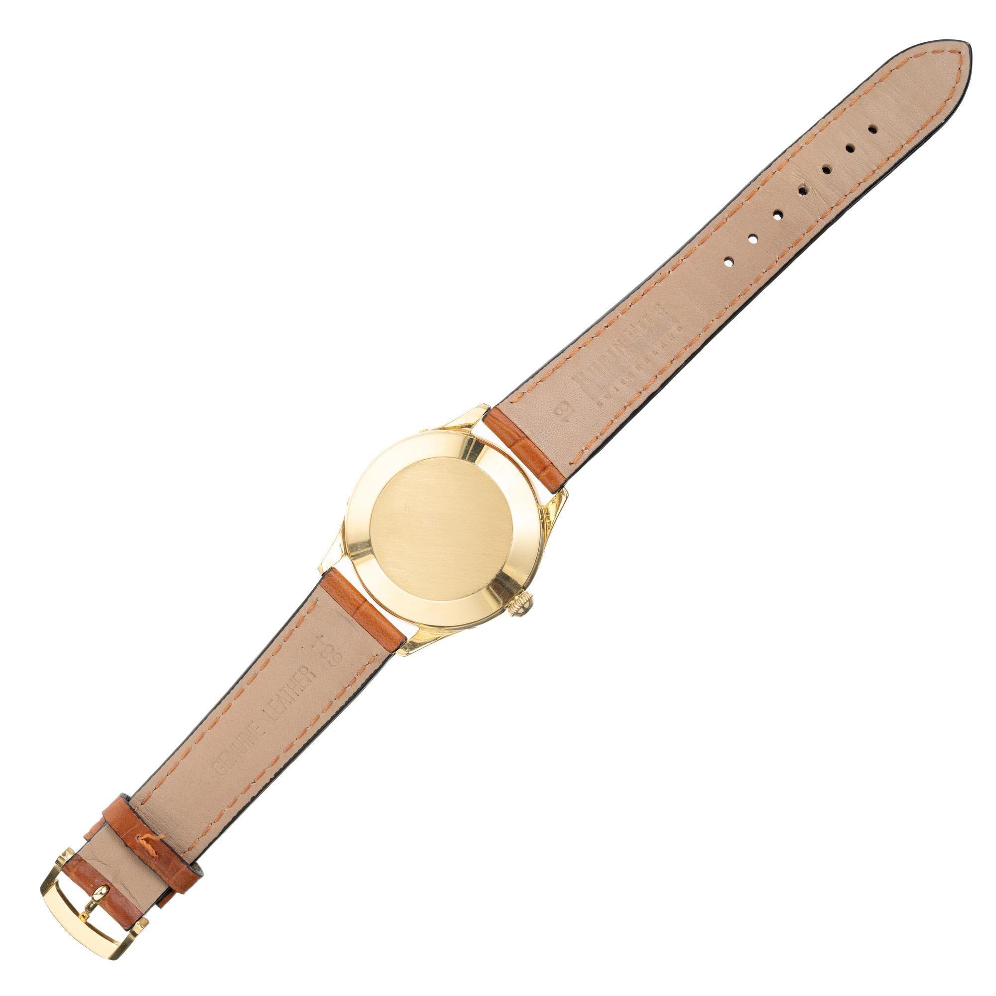 Gubelin Ipso Matic Moon Phase Day Date Month 18k Yellow Gold Wristwatch For Sale 1