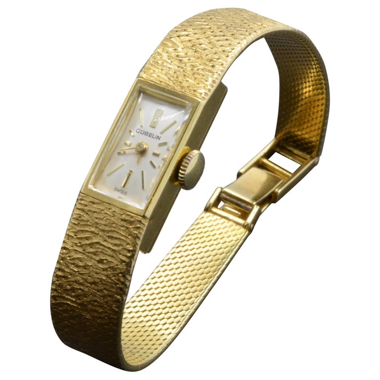 Gubelin Ladies 18 Karat Texture 1970s Swiss Watch Mechanical For Sale at  1stDibs | gubelin 18k gold watch, 1970s ladies watches, 1970s gold watch