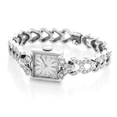 Gubelin Ladies Vintage White Gold and Diamond Dress Watch
