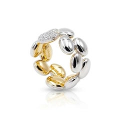 Gubelin Madagaskar Diamond Band Ring 18K Gelb- und Weißgold