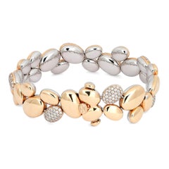 Gubelin Madagaskar Bracciale di diamanti in oro rosa e bianco 18 carati 3.02Ctw