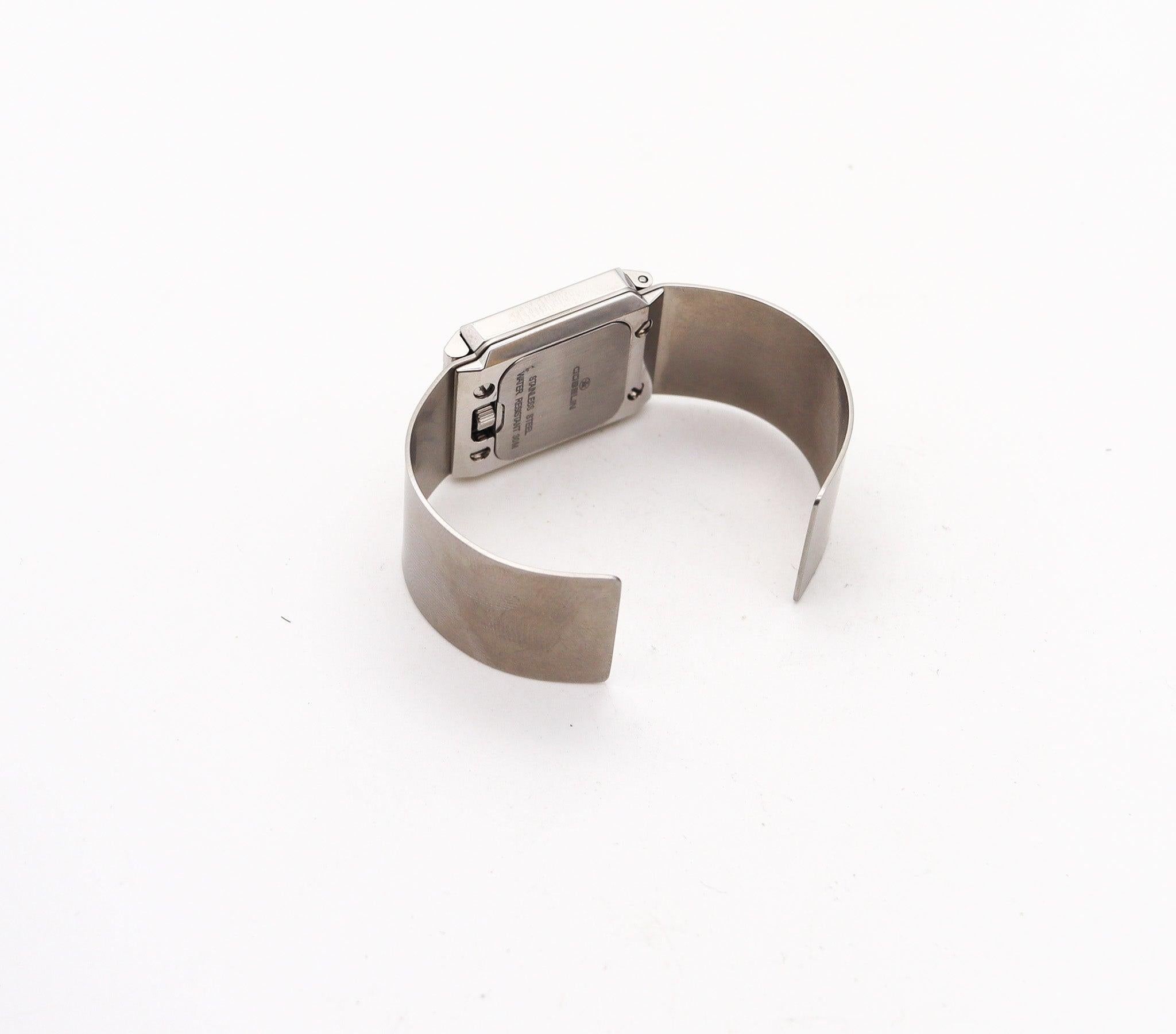 GUBELIN Montre-bracelet-bracelet Techno moderniste en acier inoxydable brossé Excellent état - En vente à Miami, FL