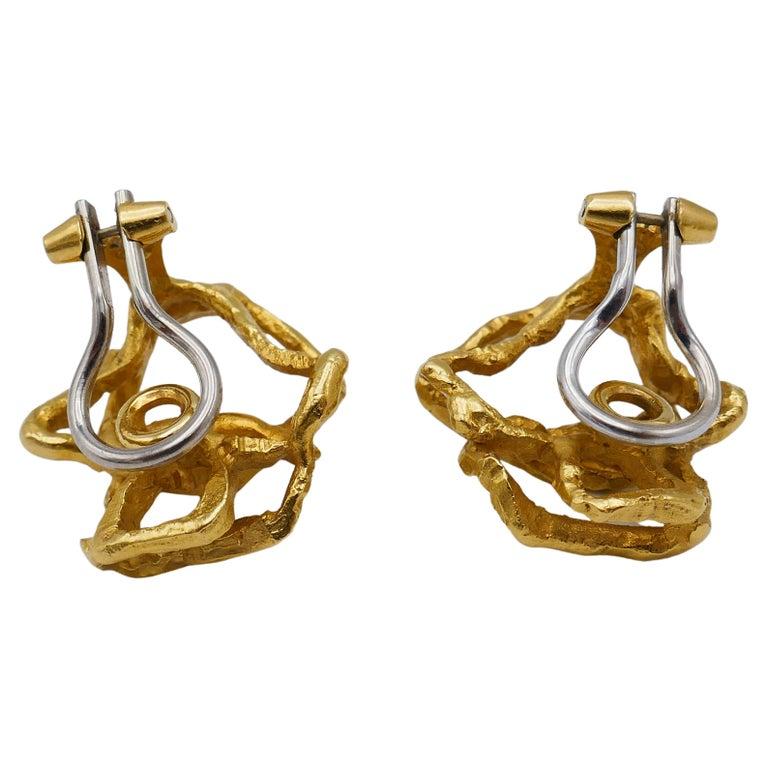 Gubelin Modernistische Gelbgold-Ohrclips 2