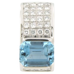 Gubelin pendant with topaz and brilliant cut diamonds up to 0.36ct 18k gold