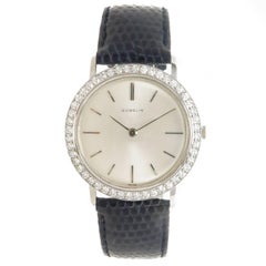 Gubelin Mechanische Armbanduhr aus Platin mit Diamanten:: um 1960