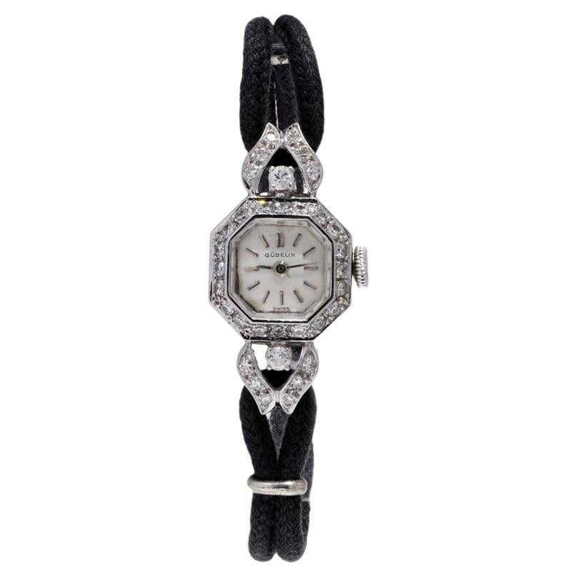 Gubelin Platinum diamond cocktail watch