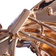 Gubelin Retro Ruby & Diamond 18K & Platinum Brooch